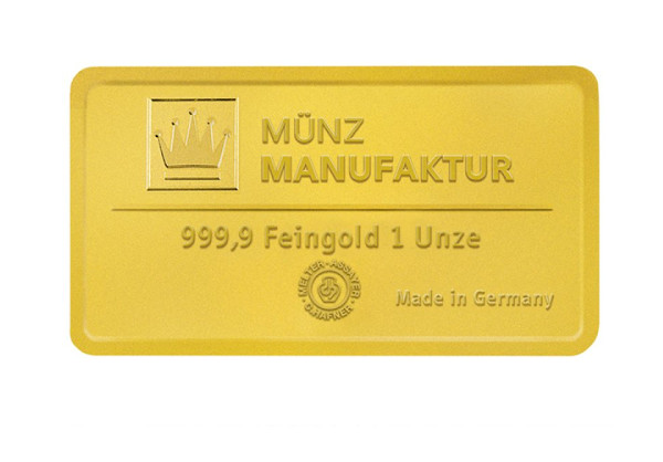 Geprägte Goldbarren - MünzManufaktur